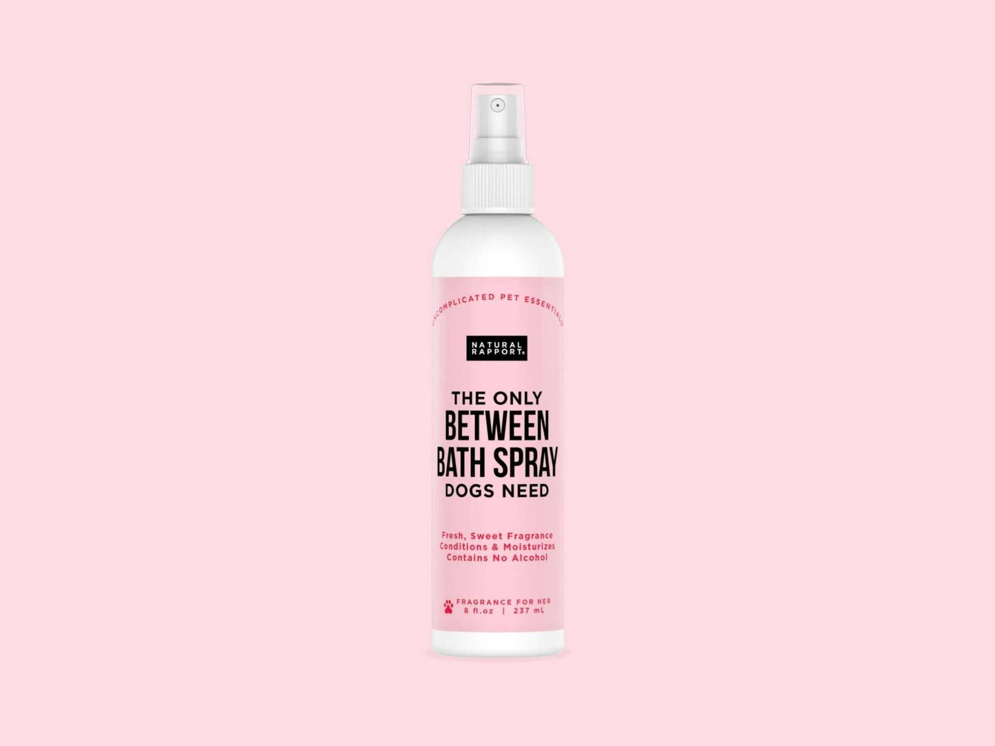 Natural Rapport floral and coconut bath spray for dogs, odor-eliminating, moisturizing and alcohol-free grooming spray