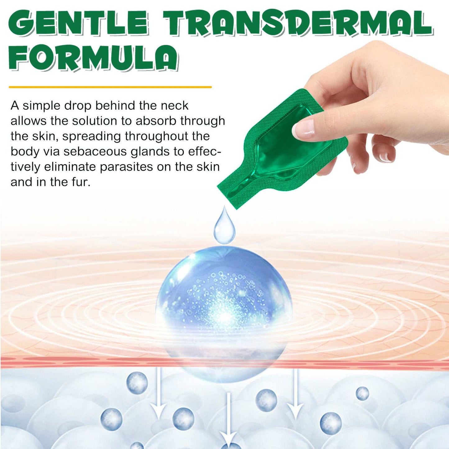 Oimmal flea and tick treatment for cats with gentle transdermal formula and fast-acting protection