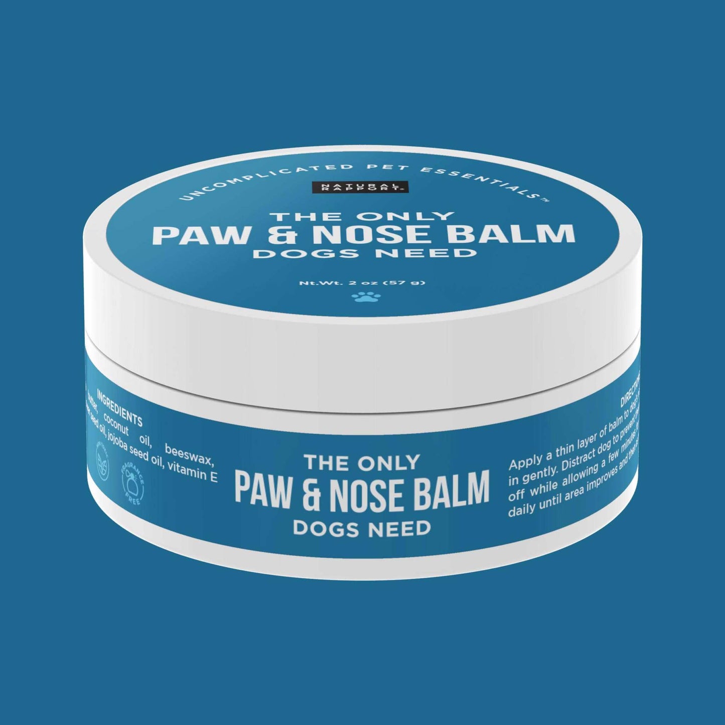 Natural Paw & Nose Balm for dogs moisturizing and protecting paws and noses against dryness and harsh weather