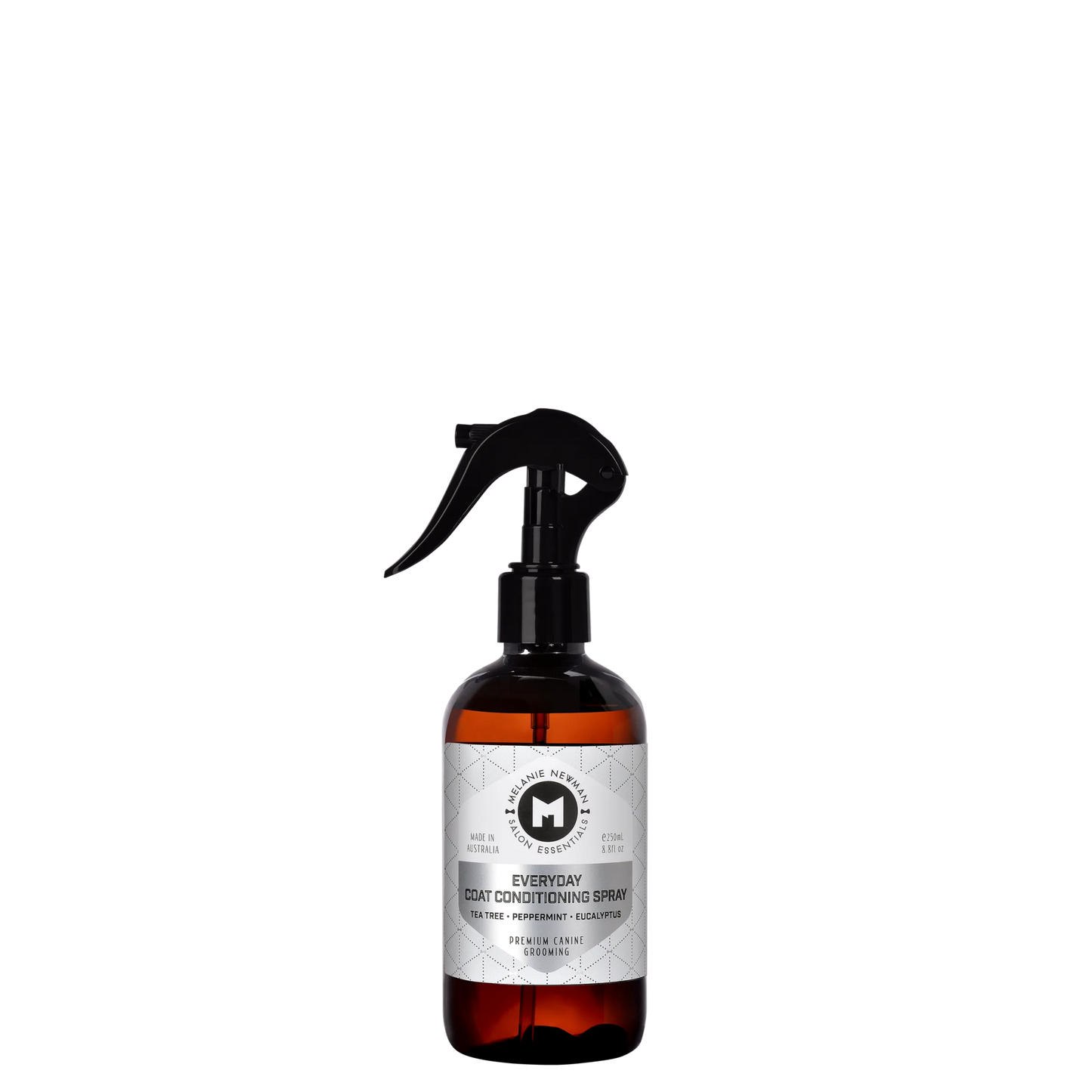 Melanie Newman Everyday Coat Conditioning Spray 250Ml bottle with spray nozzle for dog fur hydration and shine