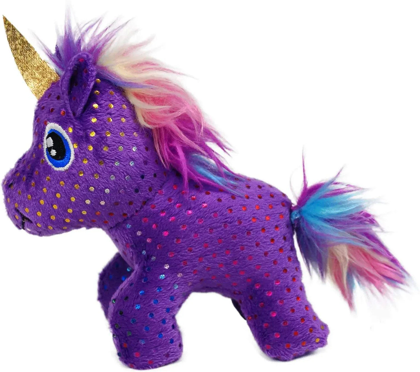 KONG Enchanted purple unicorn cat toy with buzzing, spinning motion and colorful sparkly dots