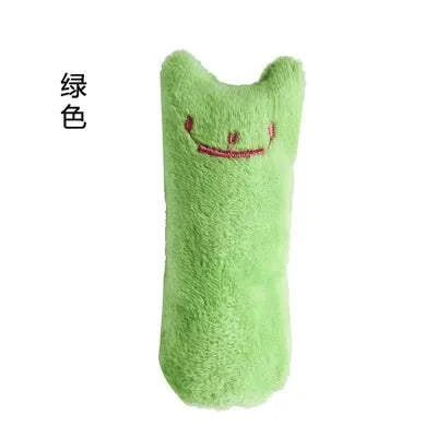 Interactive Plush Kicker Cat Toy with green design and smiley face.