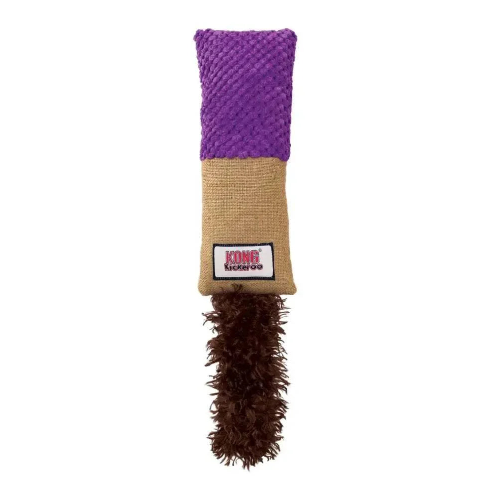 KONG Kickeroo Cuddler plush cat toy with multi-texture fabric and premium catnip