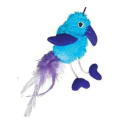 KONG Active Feather Teaser Catnip Cat Toy with bright feathers and crinkle sound.