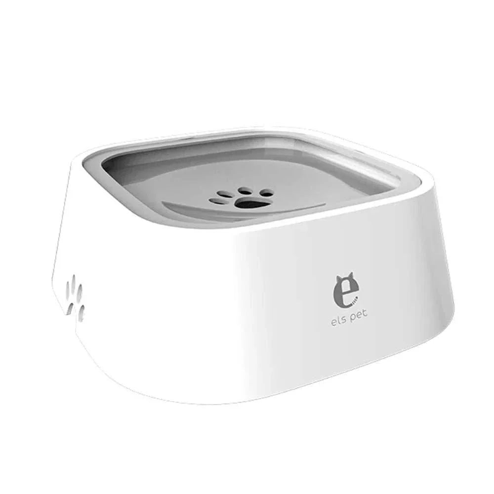 Personalised dog drinking water bowl with non-spill floating plate and 1.5L capacity for cats and dogs