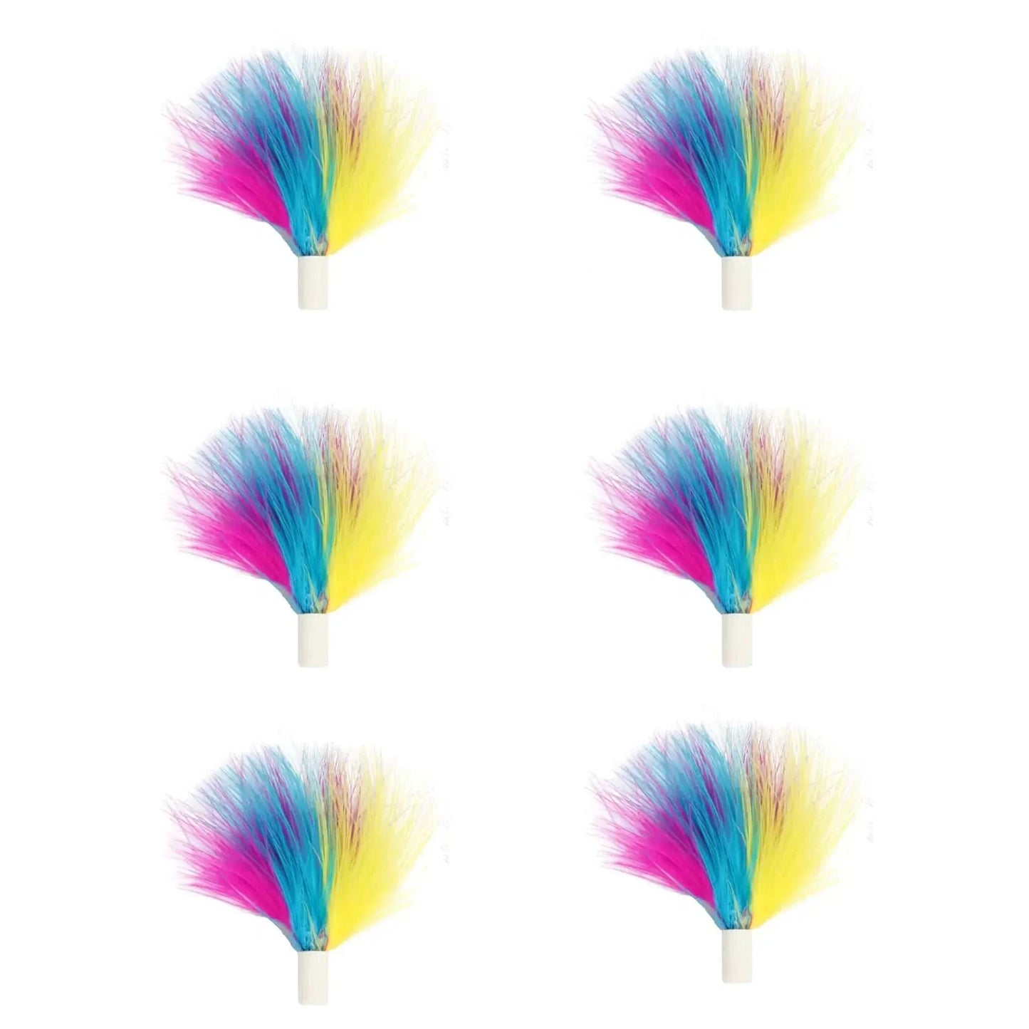 INKZOO 4-in-1 colorful feather replacement set for interactive cat toy