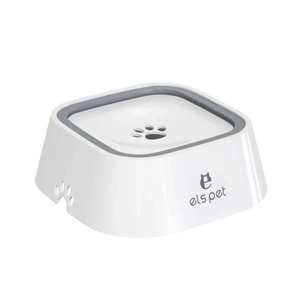 Personalised dog drinking water bowl with no spill floating design and 1.5L capacity for cats and dogs