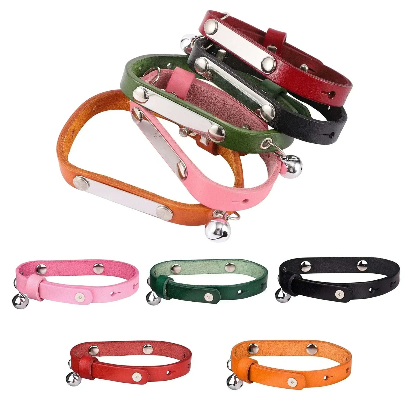 Customised Leather Cat Collar