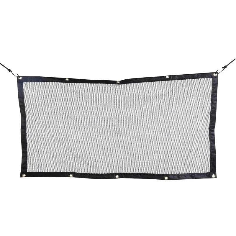 Durable pet back seat mesh barrier for car safety and pet protection