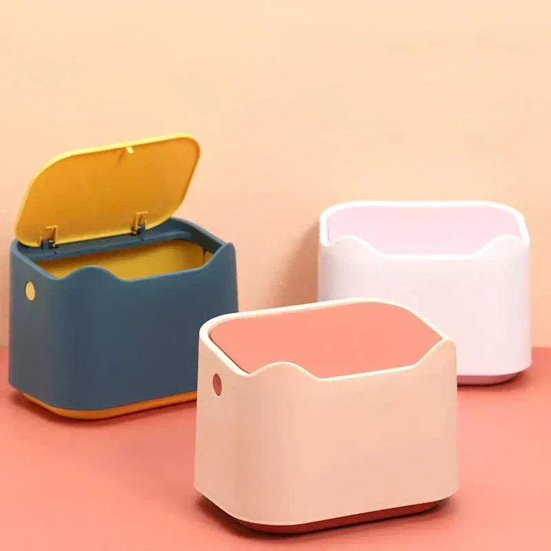 Modern cat litter box bin with double-layer design in multiple colors for odor control and mess prevention