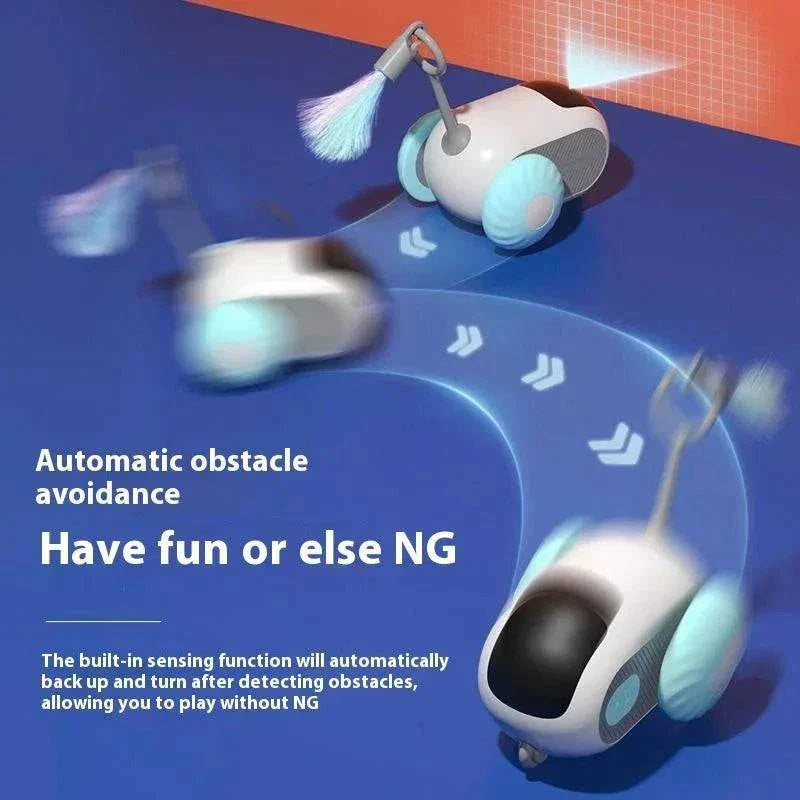 remote control cat toy with automatic obstacle avoidance and USB rechargeable sports car design