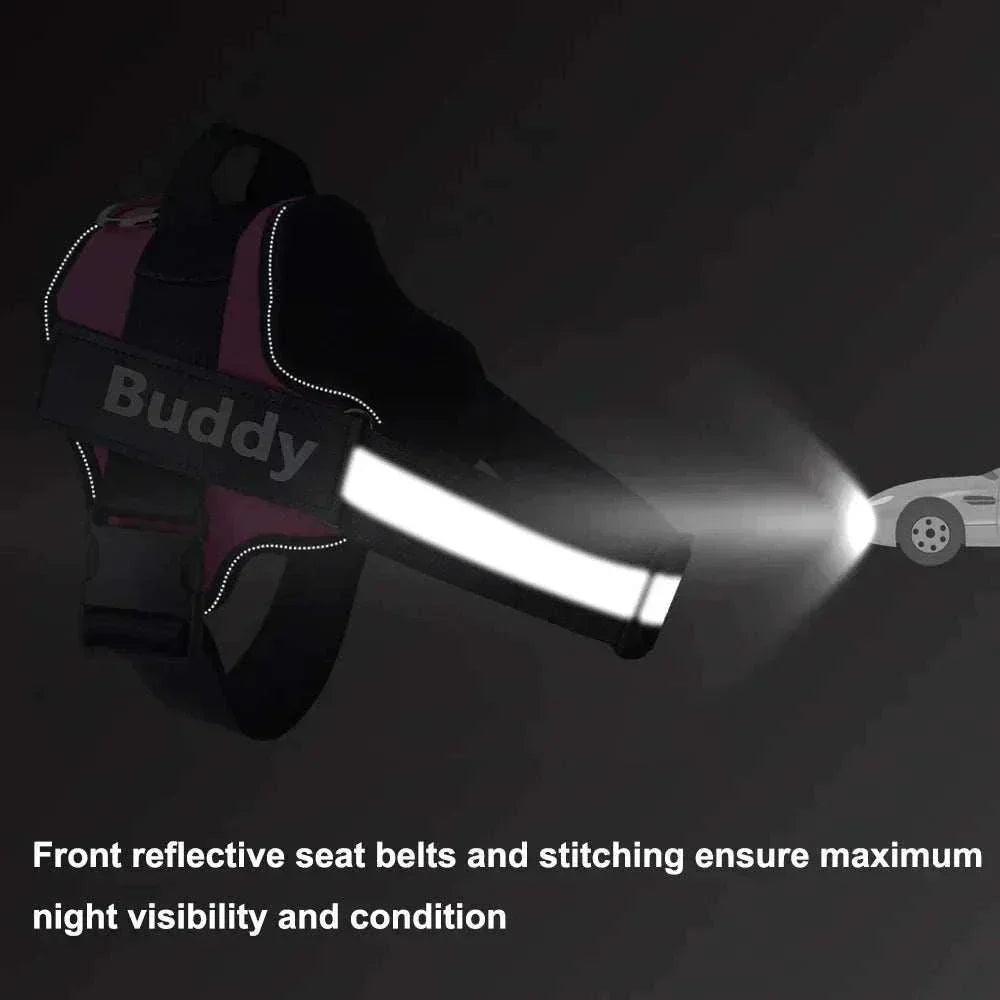 Personalised No Pull Reflective Dog Harness
