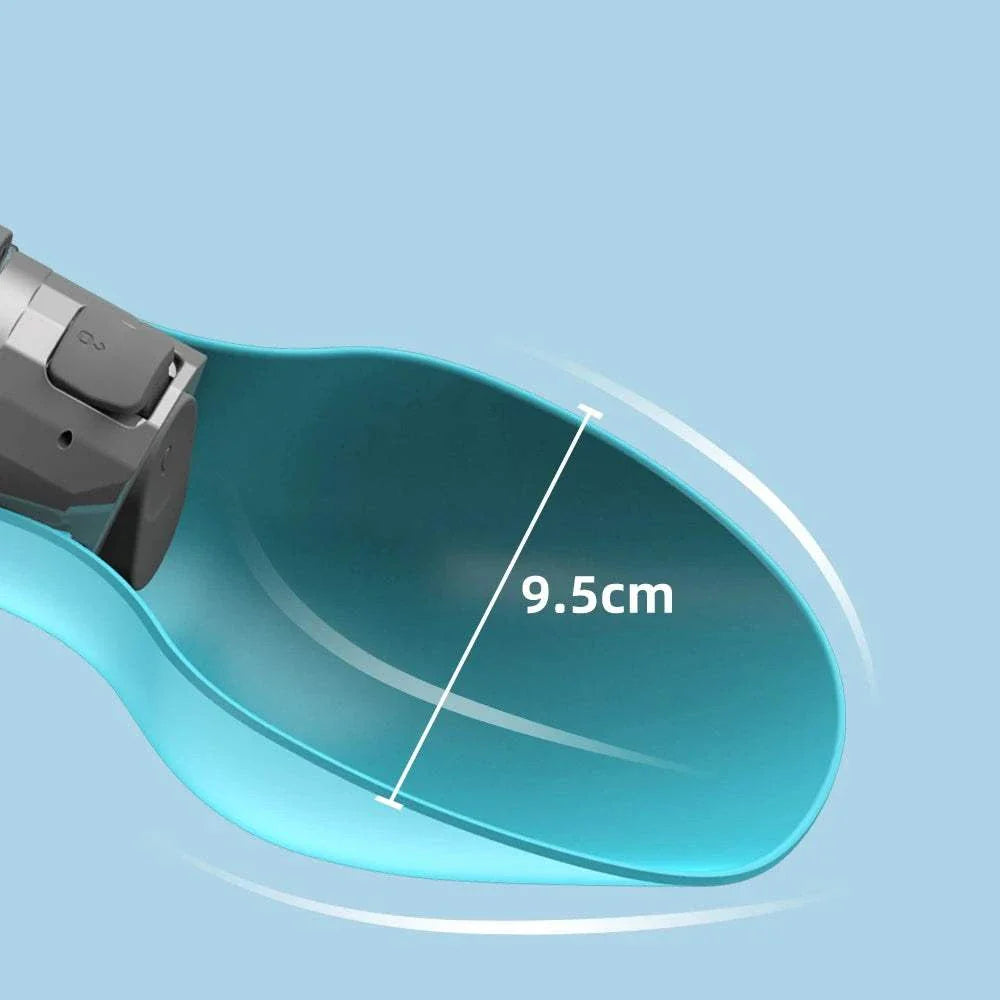 800ML portable dog water bottle with attached 9.5cm drinking bowl for small and large dogs