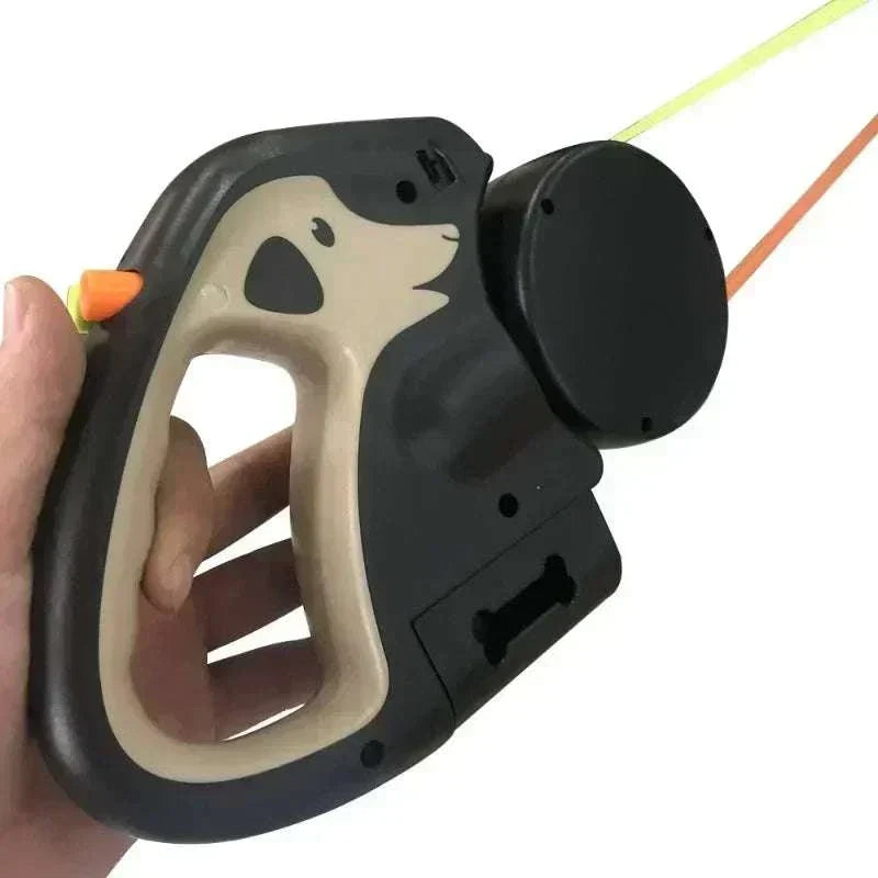 3m rotating retractable dog leash with dual leads and ergonomic handle for walking two dogs up to 25kg