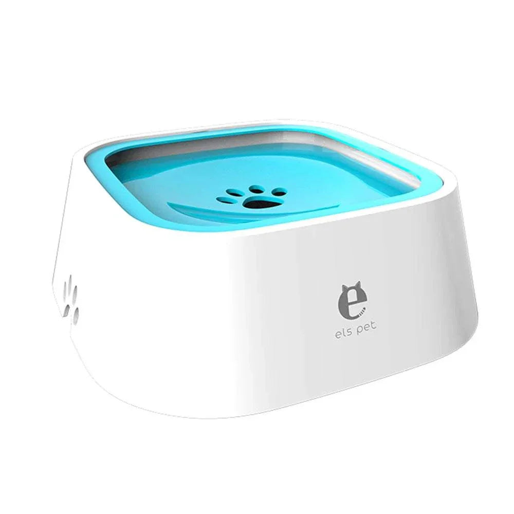 Personalised dog drinking water bowl with non-spill floating plate and 1.5L capacity for cats and dogs