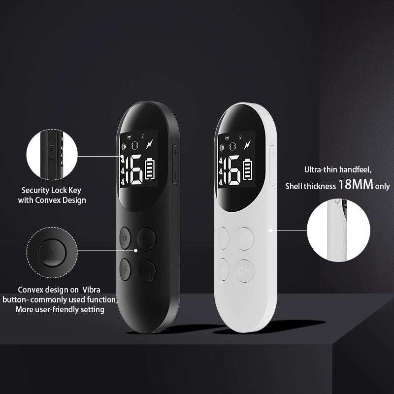 T200 Remote Training Collar black and white remote controls with security lock key and ultra-thin 18mm shell thickness for dog training