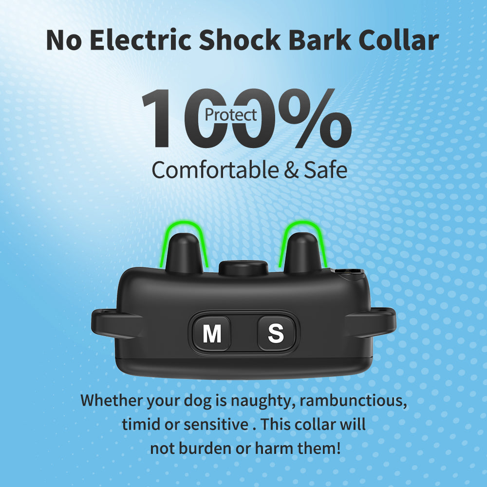 Tiny anti-barking beep and vibrate no-shock small dog barking collar for tiny to small dogs