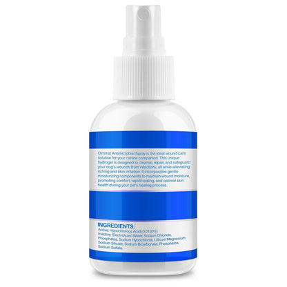 Oimmal dog wound care antimicrobial hydrogel spray for minor cuts and skin irritation