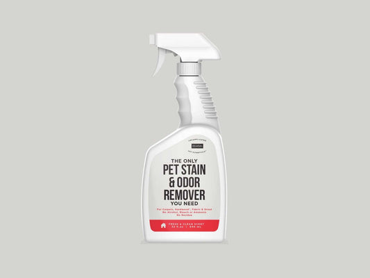 Pet stain and odor remover spray for best carpet cleaning for pets.