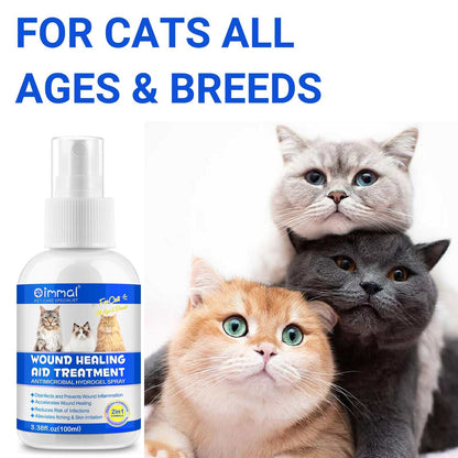 Oimmal Cat Wound Healing Aid antimicrobial hydrogel spray for cats of all ages and breeds