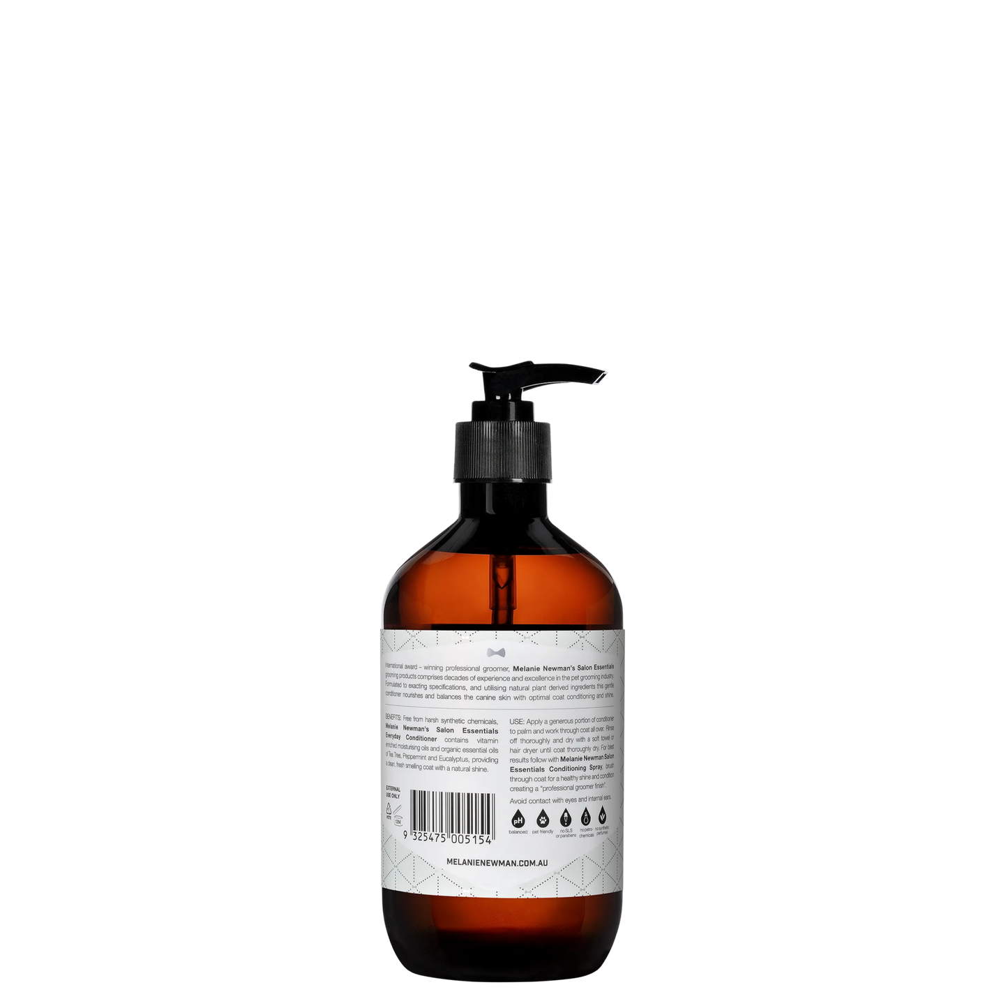 Melanie Newman Everyday Dog Conditioner bottle on a white background.