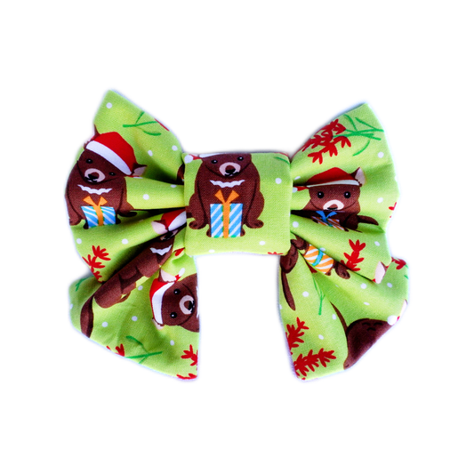 Dog Sailor Bow Tie - Santa Devils