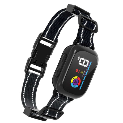 Automatic Anti-Bark Dog Collar with adjustable sensitivity, Type-C rechargeable, waterproof, and comfortable nylon strap for dogs 8 to 120 pounds