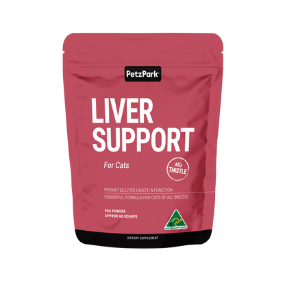 PetzPark Liver Support powder for cats with milk thistle, grain-free formula promoting liver health and detoxification