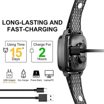 Mini Anti-Barking Collar USB rechargeable with long-lasting battery and fast charging for small to medium dogs