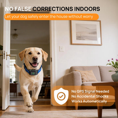 GPS wireless dog fence collar with rechargeable waterproof design and mobile app control