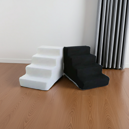 Anti-slip pet stairs with washable cover for small dogs and cats aiding mobility and safety