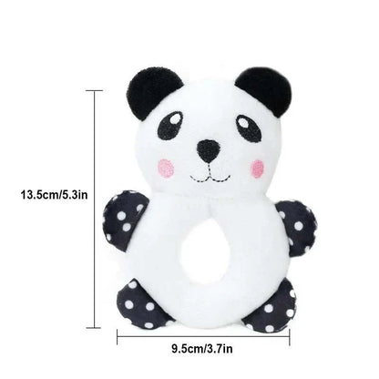 Cute cartoon panda plush chew toy for small dogs, puppies, and cats.