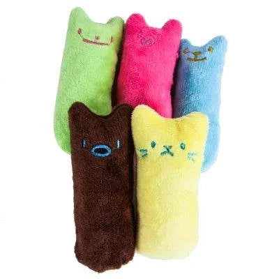 Interactive Plush Kicker Cat Toy with catnip, featuring colorful and funny design for feline entertainment.