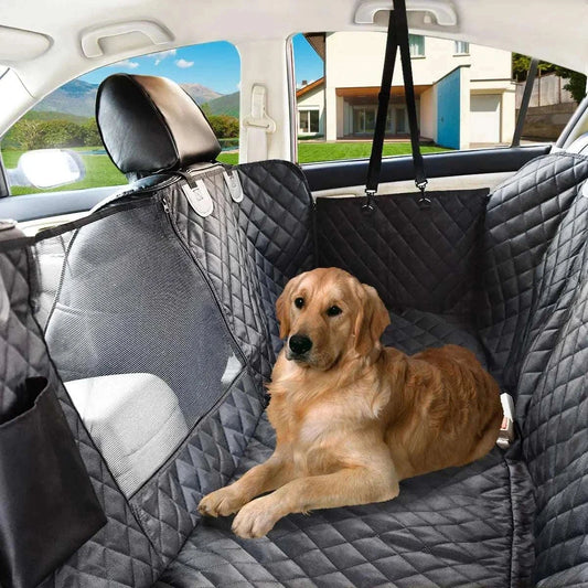 waterproof dog car seat cover hammock style with mesh and adjustable straps