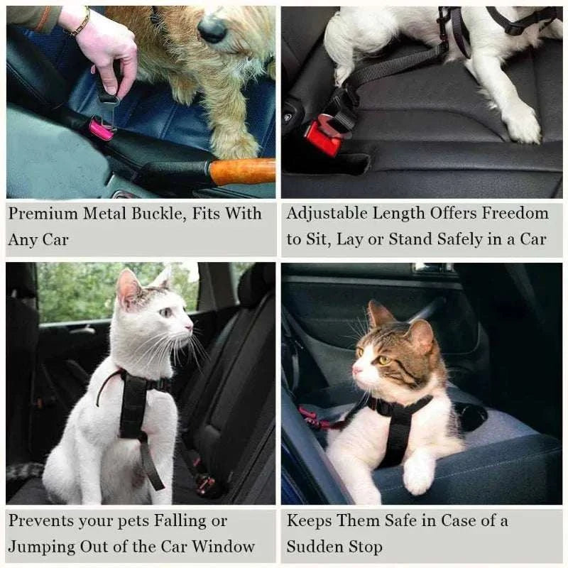 Pet Car Safety Seat Belt Harness Restraint