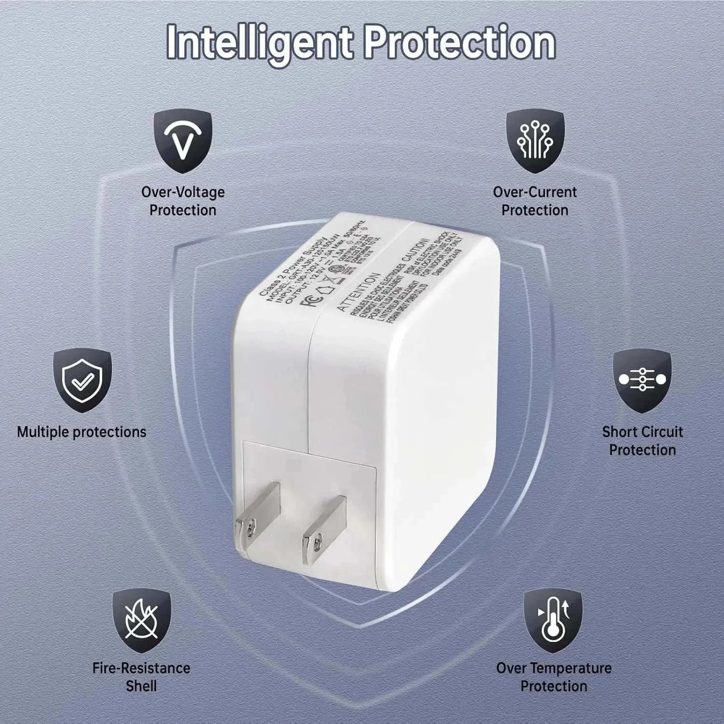 Tonepie Smart Cats Litter Box replacement power adapter with multiple intelligent protections