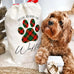 Personalised custom Drawstring Santa Stocking for your pet