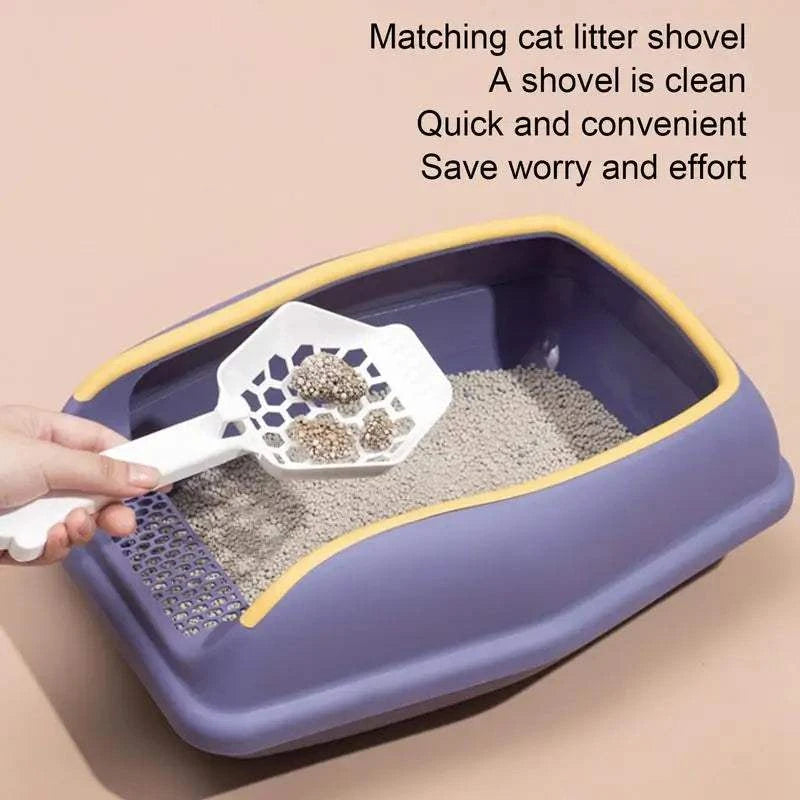 Large Capacity Cat Litter Box Semi-closed Plastic Sand Box For Cats