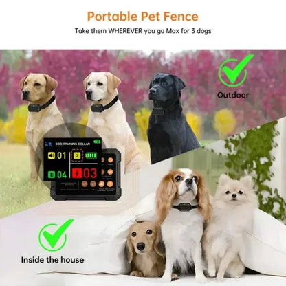 Three-in-One Wireless Dog GPS Fence with radar precision and training modes for indoor and outdoor use