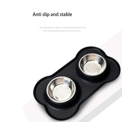 Anti-splash Double Food Bowls