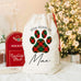 Personalised custom Drawstring Santa Stocking for your pet