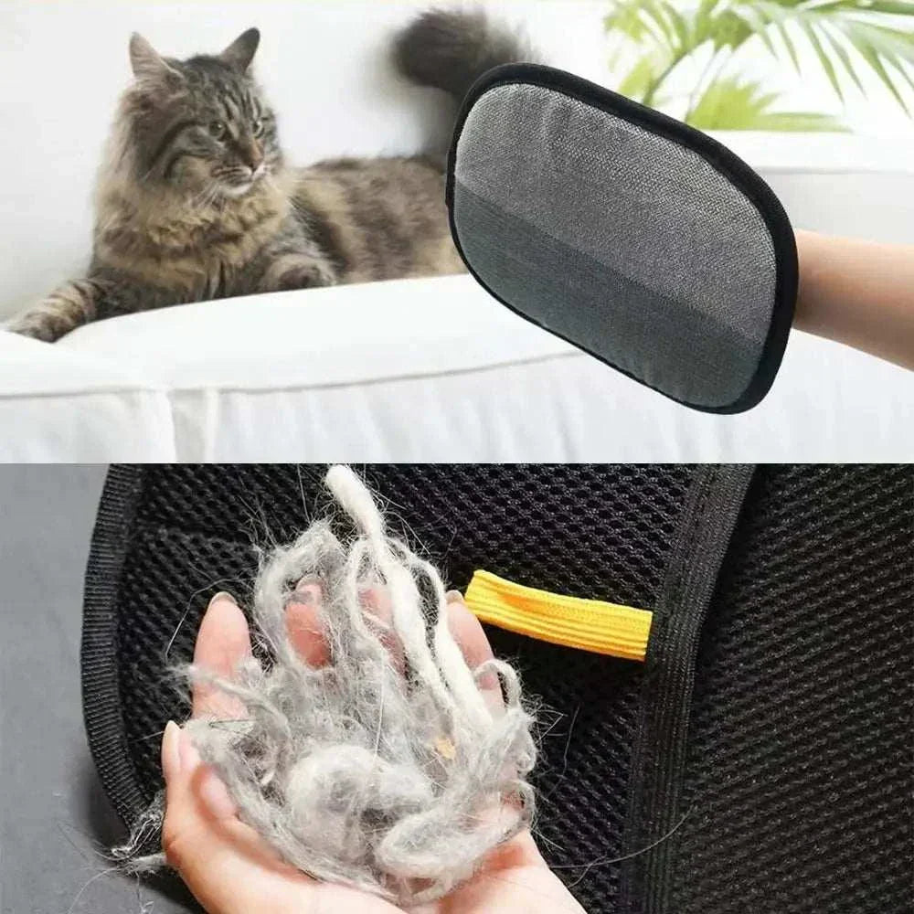 Eco two-way pet hair removal gloves reusable washable with breathable mesh for effective fur and lint removal from furniture and clothes