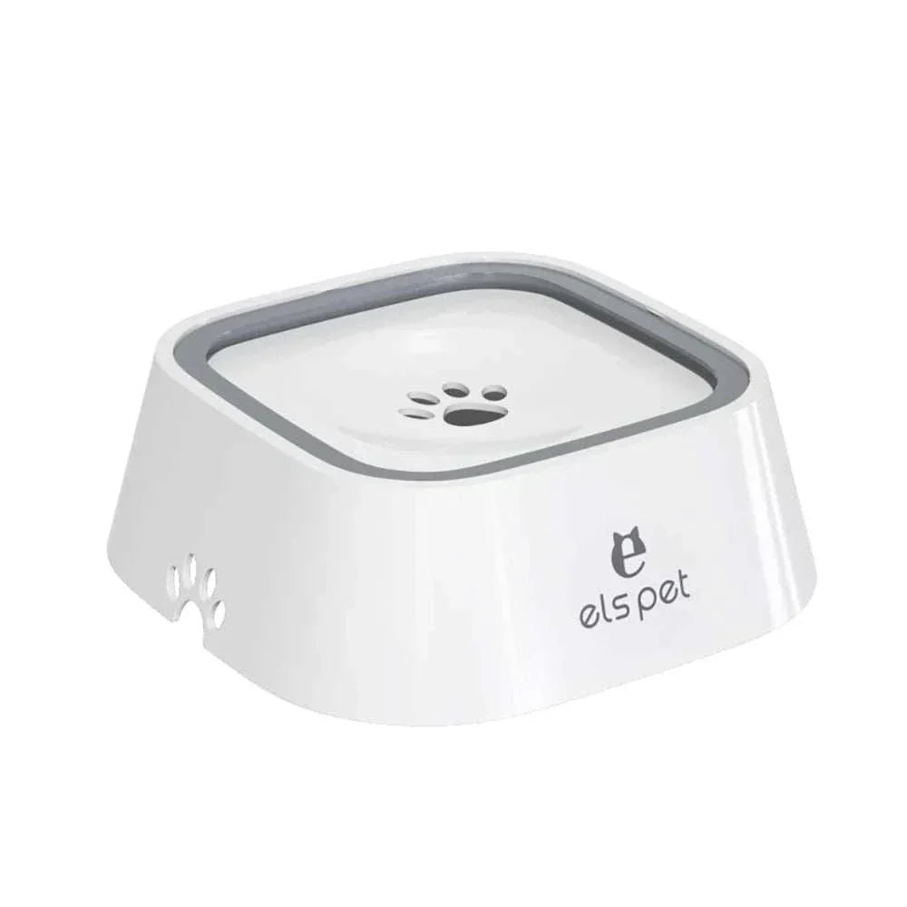 Personalised dog drinking water bowl with no spill floating design and 1.5L capacity for cats and dogs