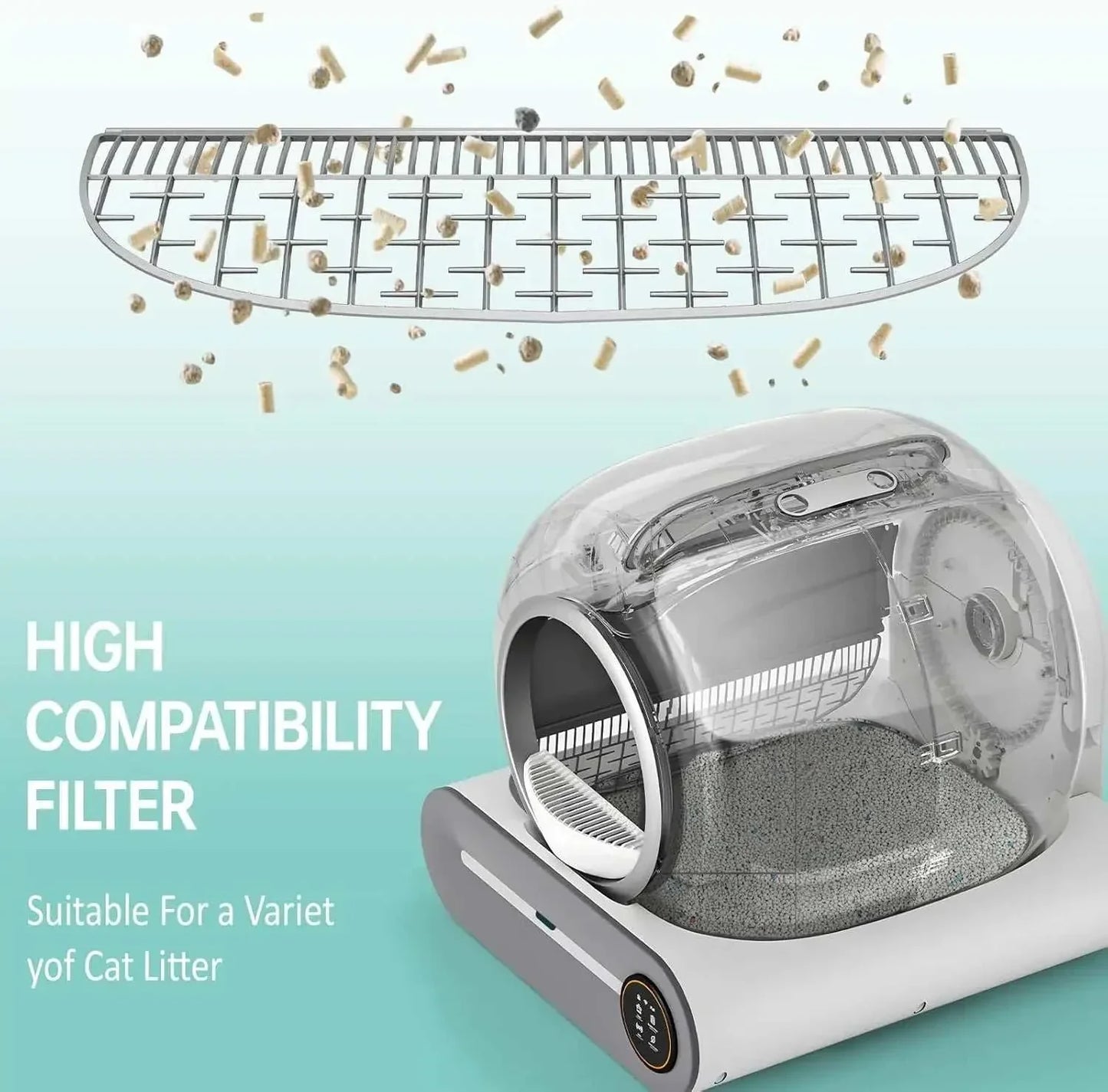 Tonepie Smart Cats Litter Box replacement filter part for automatic cat litter box with high compatibility and efficient filtering.
