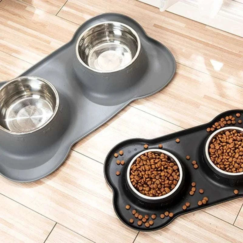 Anti-splash Double Food Bowls