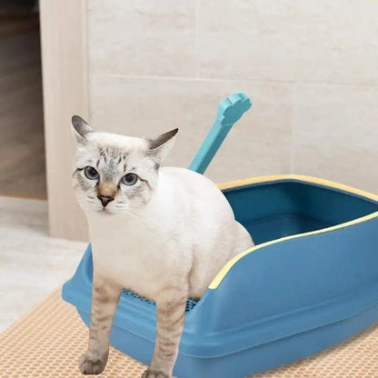 Large Capacity Cat Litter Box Semi-closed Plastic Sand Box For Cats