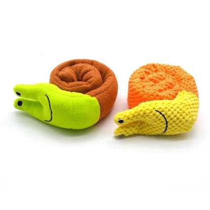 Snail Pet Plush Puzzle Interactive Sniffing Dog Toy