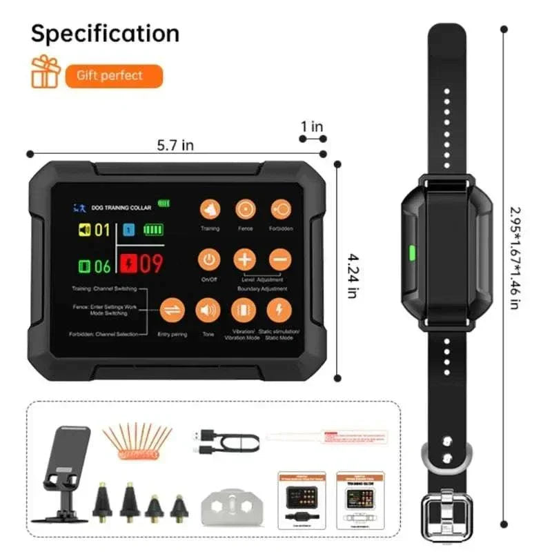 Three-in-One Wireless Dog GPS Fence system with radar precision for training, boundary control, and forbidden zones