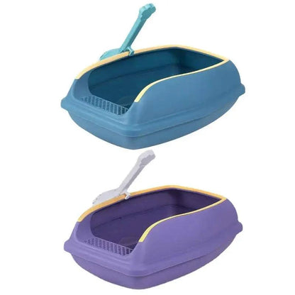 Large Capacity Cat Litter Box Semi-closed Plastic Sand Box For Cats