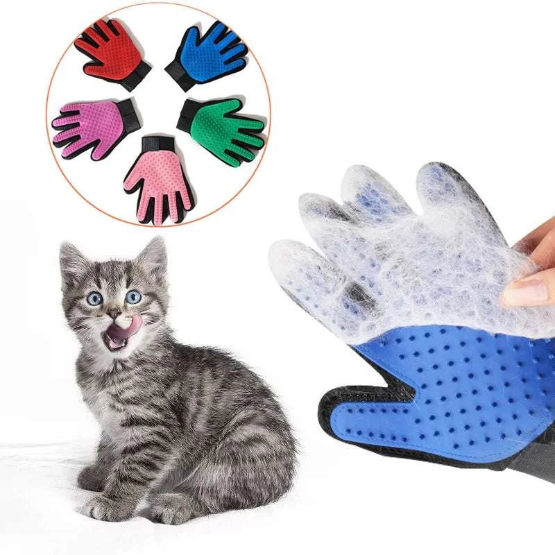 Pet Grooming Deshedding Glove for Cats and Dogs
